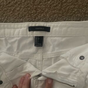 White Forever 21 Jean Skirt